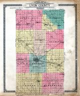 County Outline Map, Lyon County 1918
